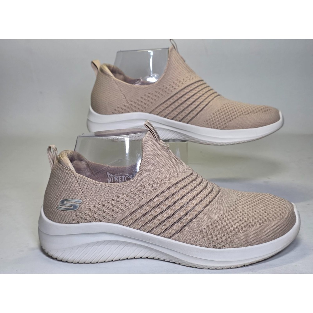 SKECHERS Ultra Flex 3.0 Women's Sneakers Size 7.5 Beige Taupe Tan Slip On Shoes